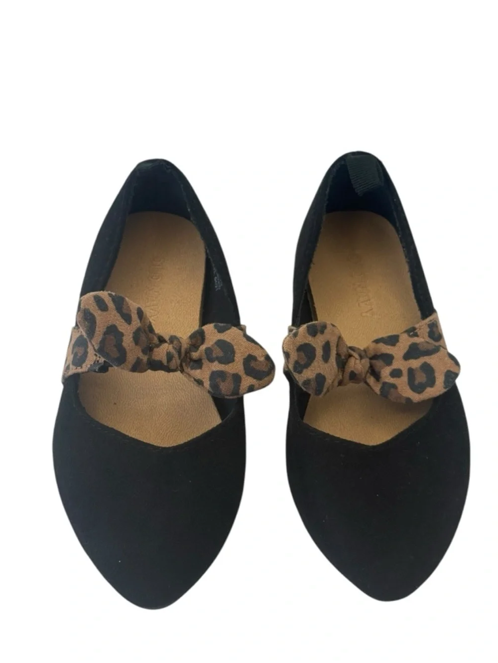 Old Navy Toddler‎ Girls' 2 Pairs Black Flats Slip-On Shoes Casual Style, Size 7